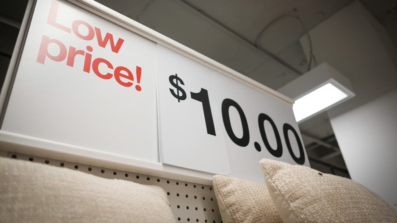 Austin, TX, USA - 30 May 2024 - A sign in a Target retail store to advertise lower prices; Shutterstock ID 2527461317