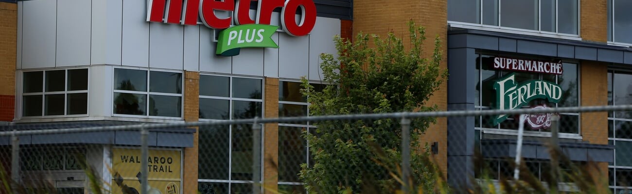 Quebec, Canada - 08-22-2024: Logo of the Metro grocery store in Quebec; Shutterstock ID 2512606391