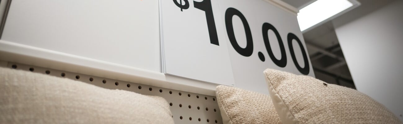 Austin, TX, USA - 30 May 2024 - A sign in a Target retail store to advertise lower prices; Shutterstock ID 2527461317