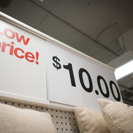 Austin, TX, USA - 30 May 2024 - A sign in a Target retail store to advertise lower prices; Shutterstock ID 2527461317